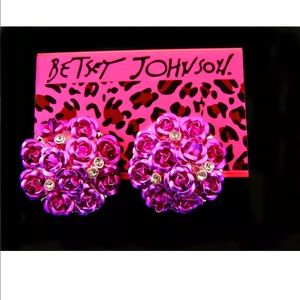 Pink crystal Flower 🌸 Bunch Earrings